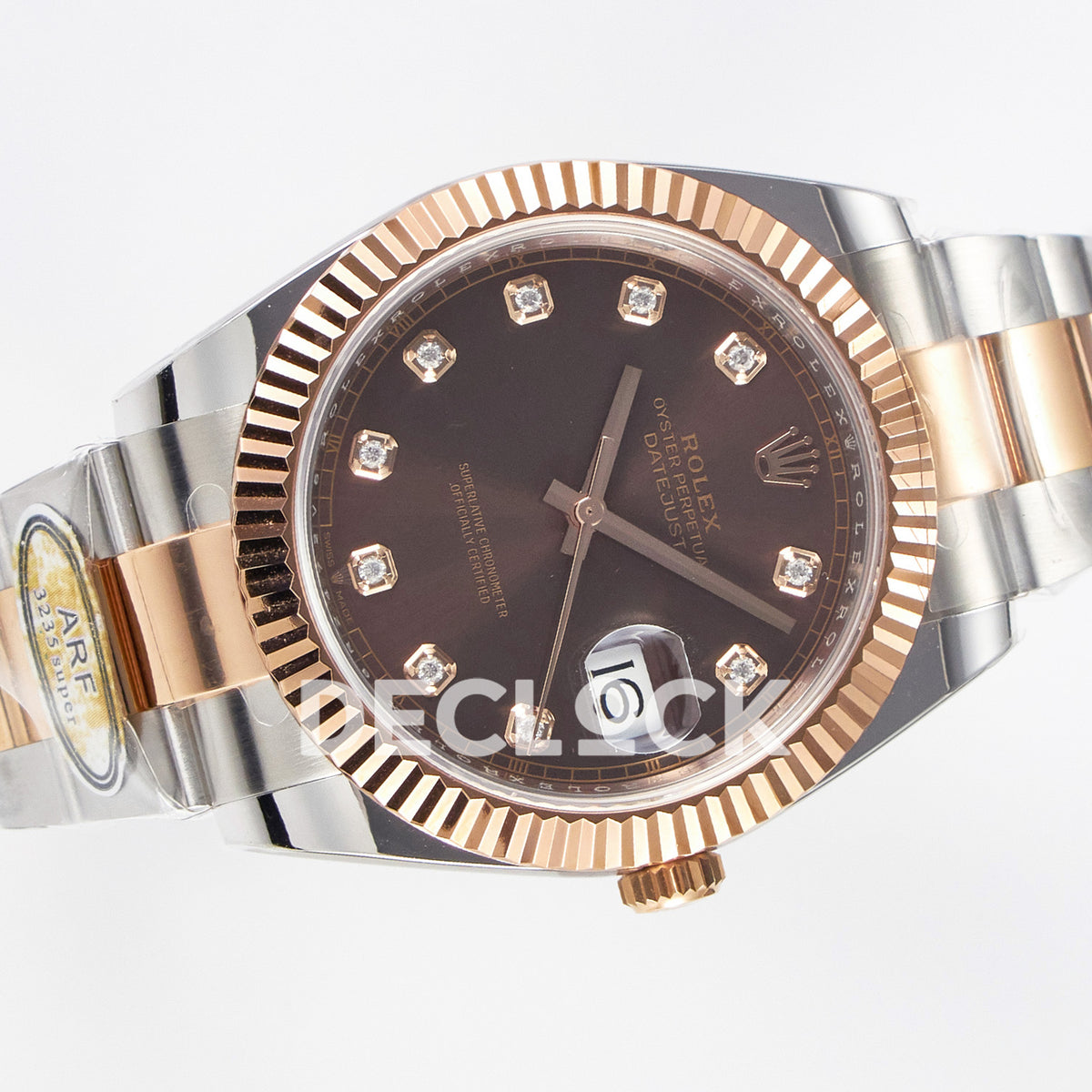 Rolex Datejust 41 126331 Brown Diamond Rose Gold ARF Oyster Gain Weight — Ολόκληρο ρολόι με μπρασελέ