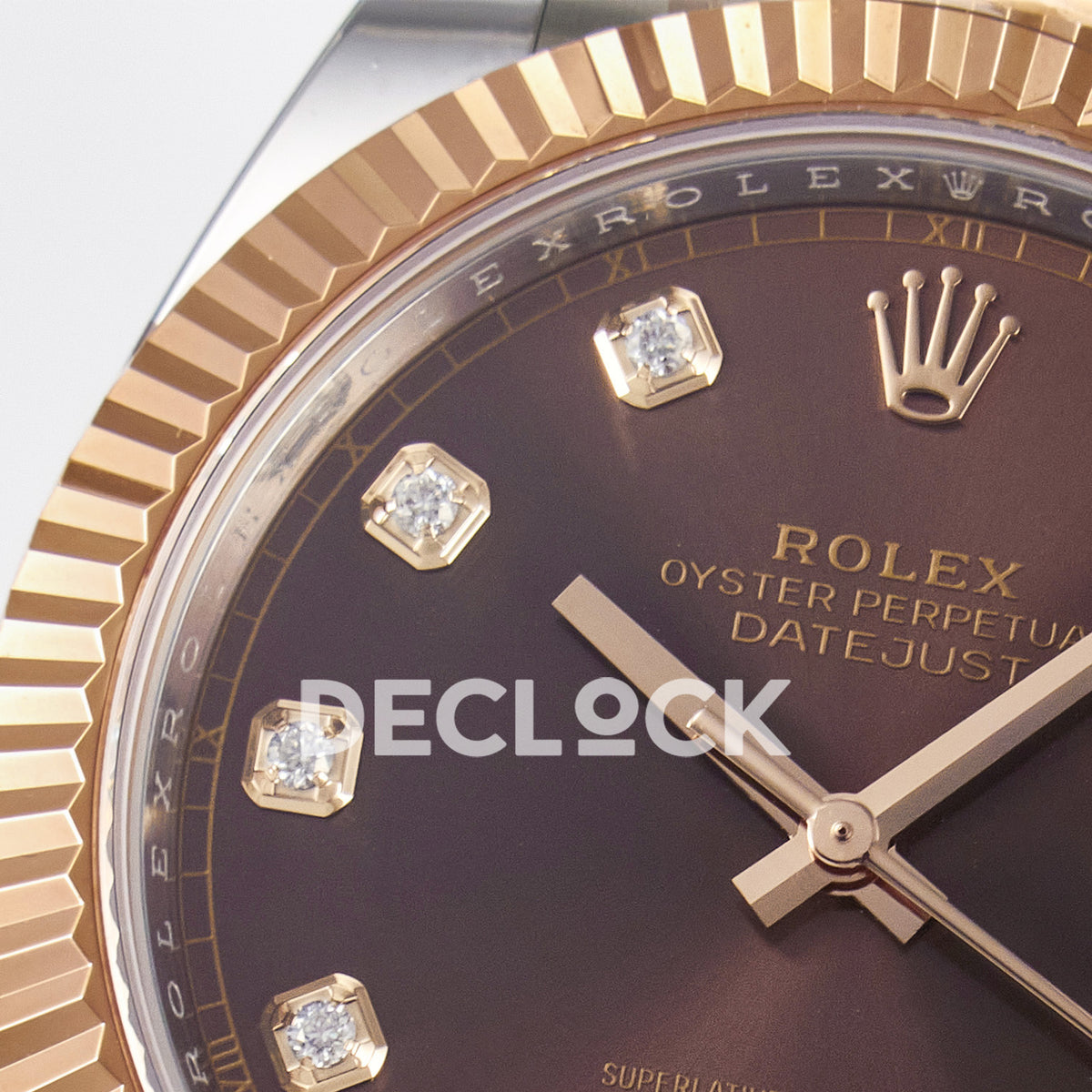 Rolex Datejust 41 126331 Brown Diamond Rose Gold ARF Oyster Gain Weight — Μεγεθυντικός φακός ημερομηνίας