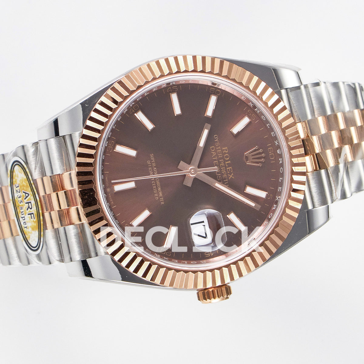 Rolex Datejust 41 126331 Brown Rose Gold ARF Jubilee Gain Weight — Ολόκληρο ρολόι με μπρασελέ