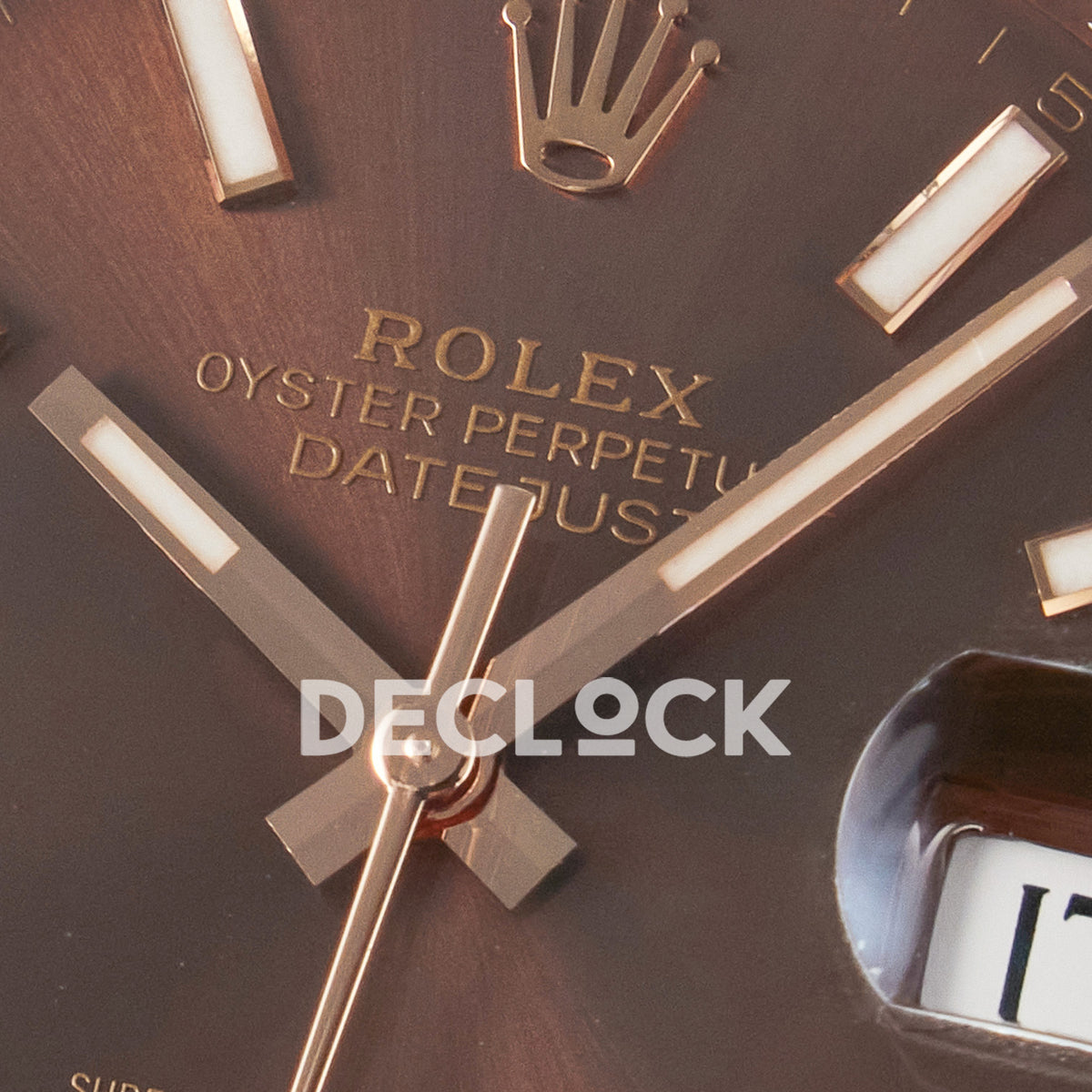 Rolex Datejust 41 126331 Brown Rose Gold ARF Jubilee Gain Weight — Κέντρο καντράν και δείκτες