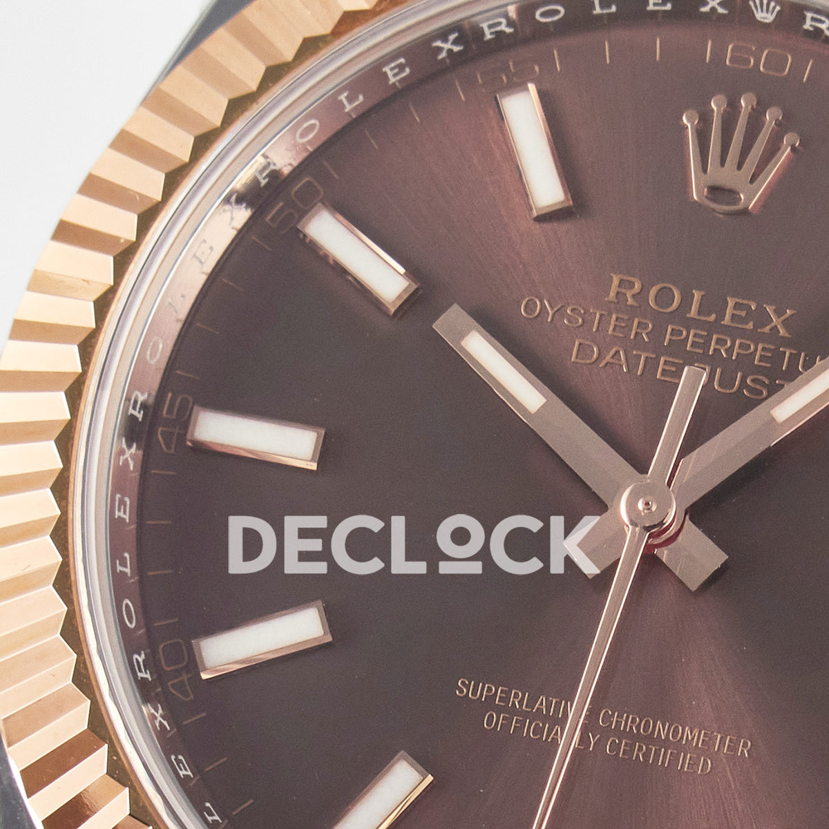 Rolex Datejust 41 126331 Brown Rose Gold ARF Jubilee Gain Weight — Μεγεθυντικός φακός ημερομηνίας