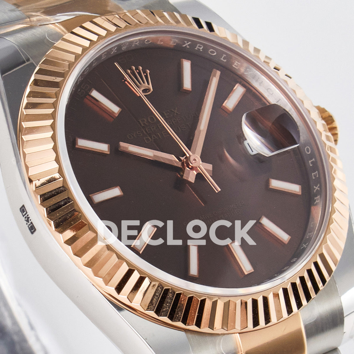 Rolex Datejust 41 126331 Brown Rose Gold ARF Oyster Gain Weight — Λοξή όψη καντράν