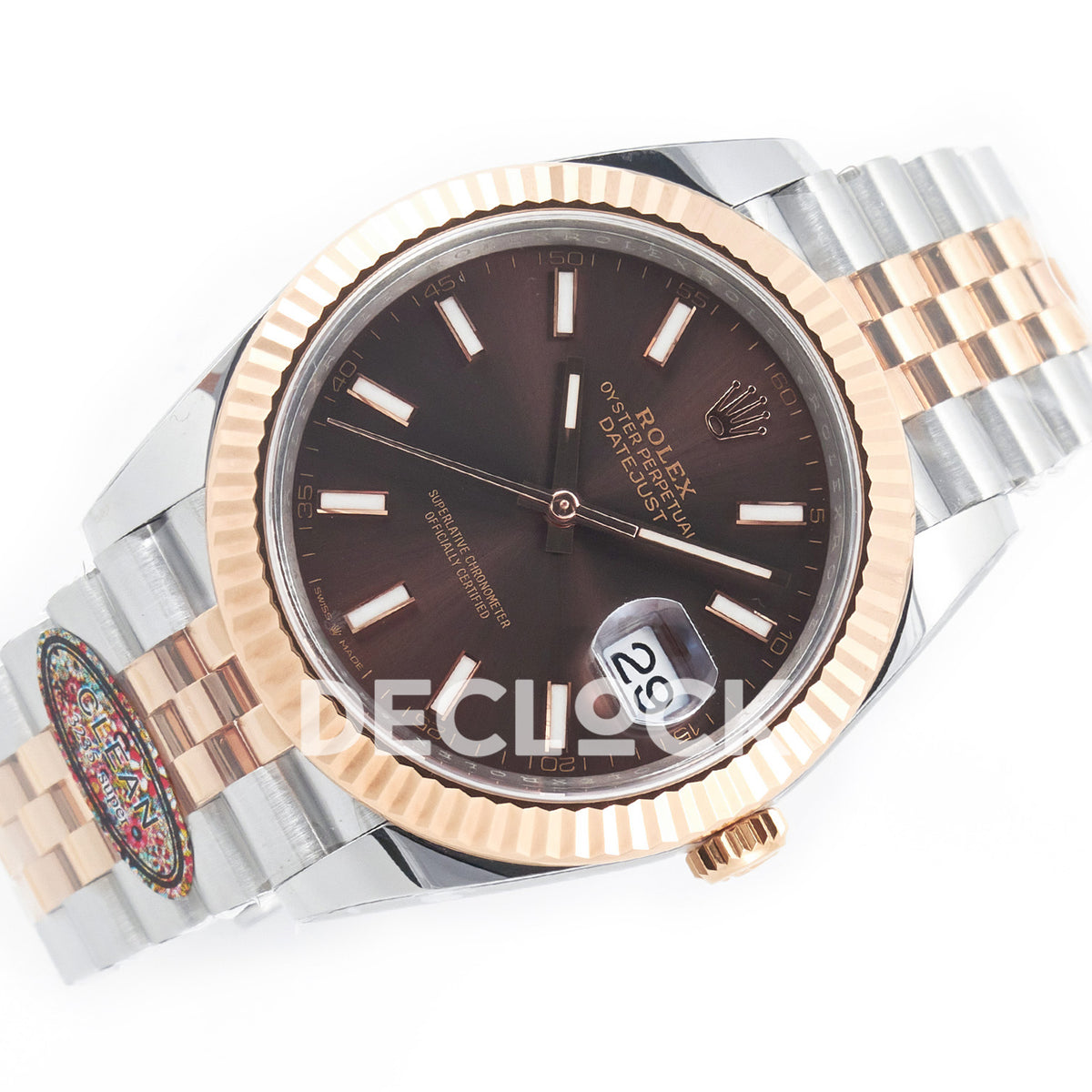 Rolex Datejust 41 126331 Brown Rose Gold Clean Jubilee — Οριζόντια όψη καντράν