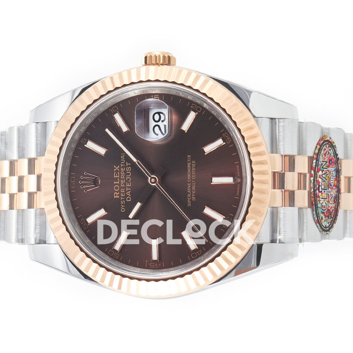 Rolex Datejust 41 126331 Brown Rose Gold Clean Jubilee — Ολόκληρο ρολόι με μπρασελέ