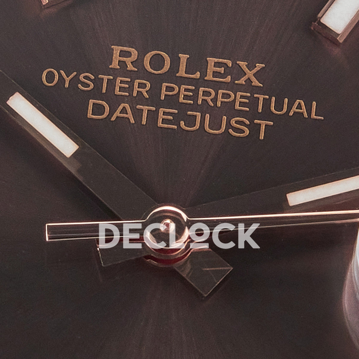 Rolex Datejust 41 126331 Brown Rose Gold Clean Jubilee — Κέντρο καντράν και δείκτες