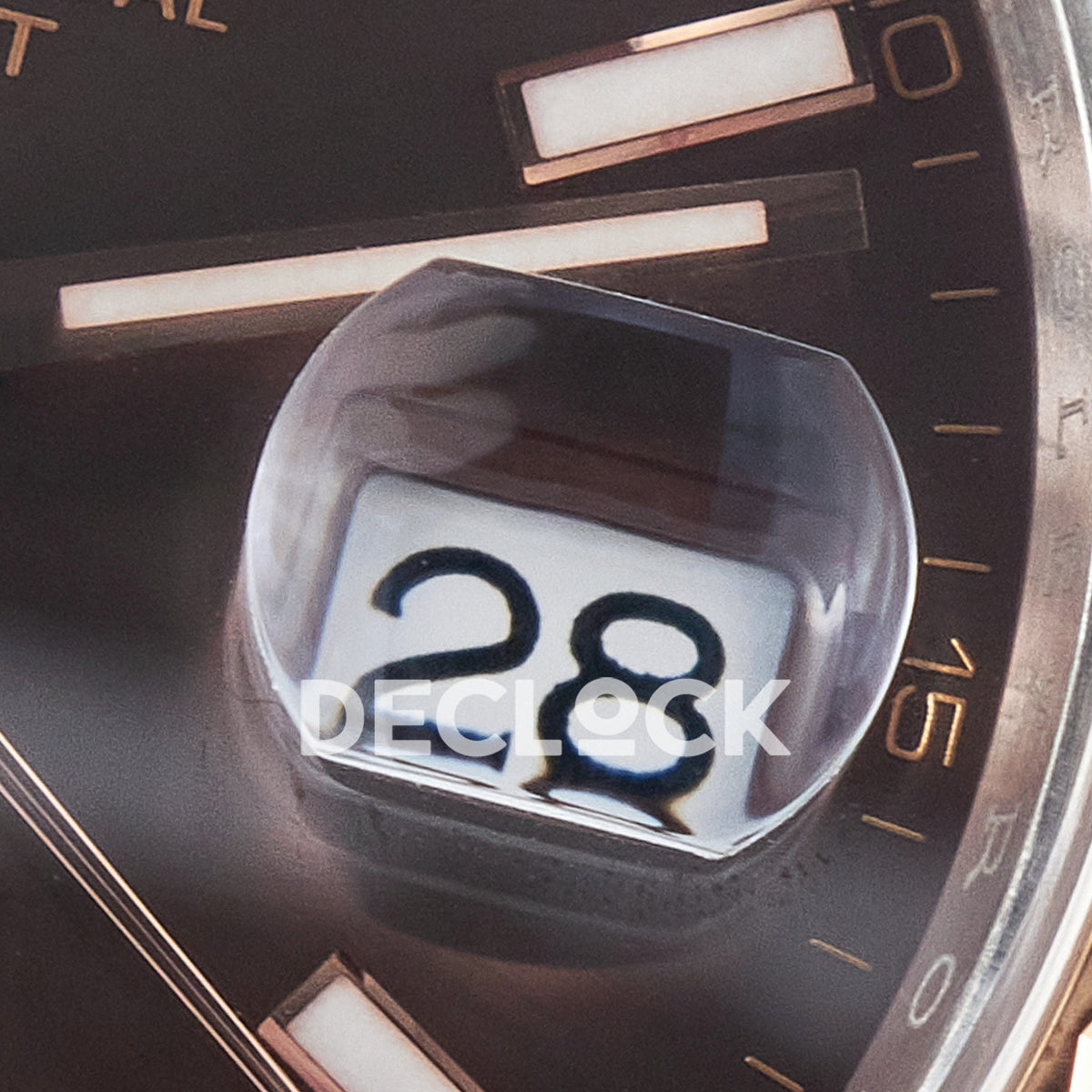 Rolex Datejust 41 126331 Brown Rose Gold Clean Jubilee — Μεγεθυντικός φακός ημερομηνίας