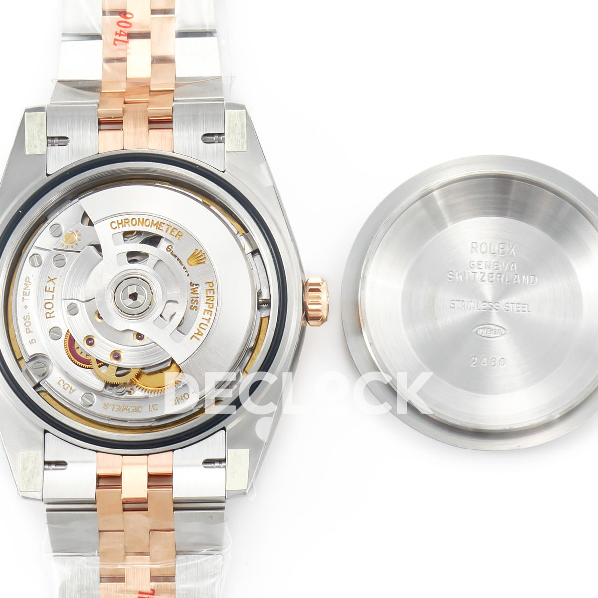 Rolex Datejust 41 126331 Brown Rose Gold Clean Jubilee — Ανοιχτή κάσα και μηχανισμός