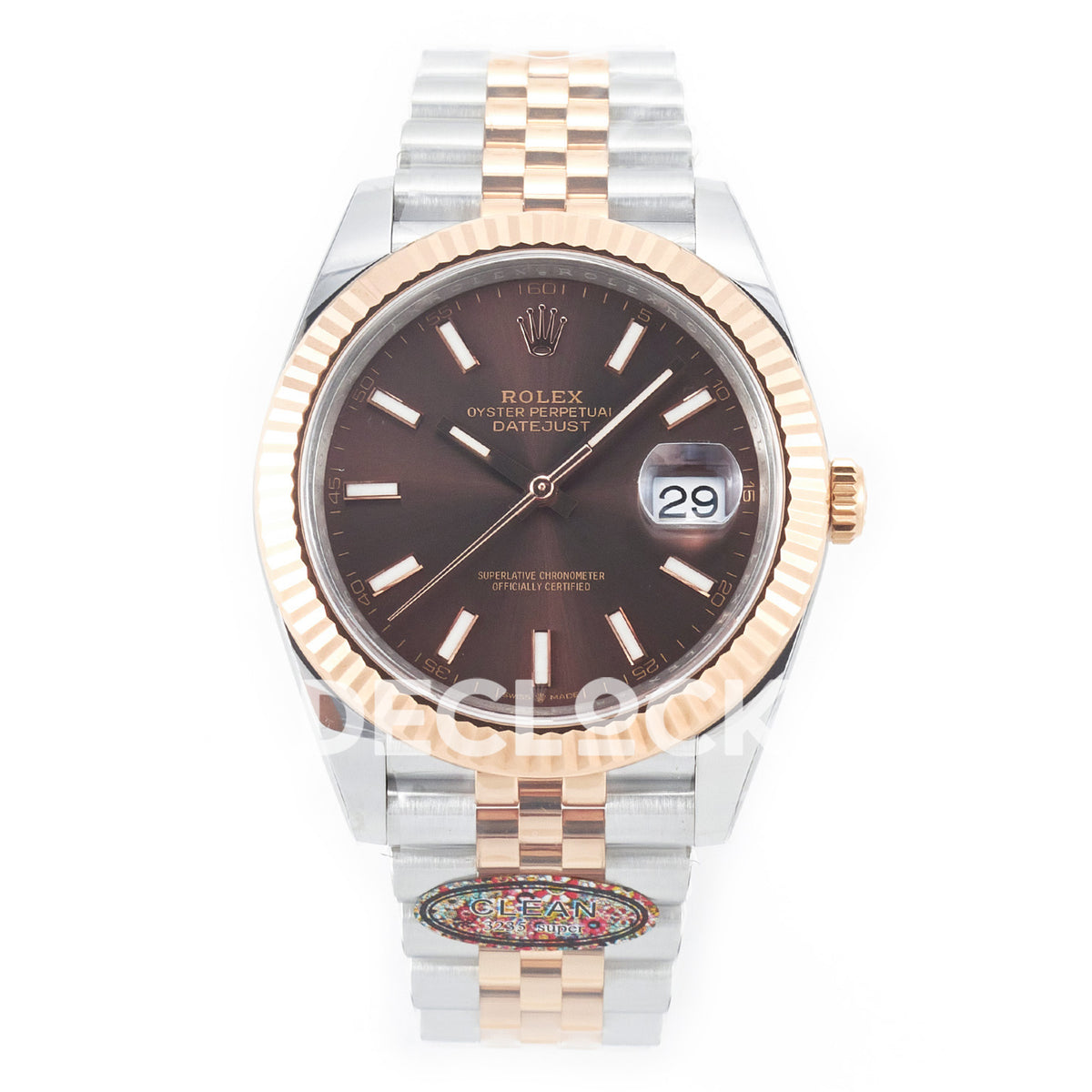 Rolex Datejust 41 126331 Brown Rose Gold Clean Jubilee — Μπροστινή όψη