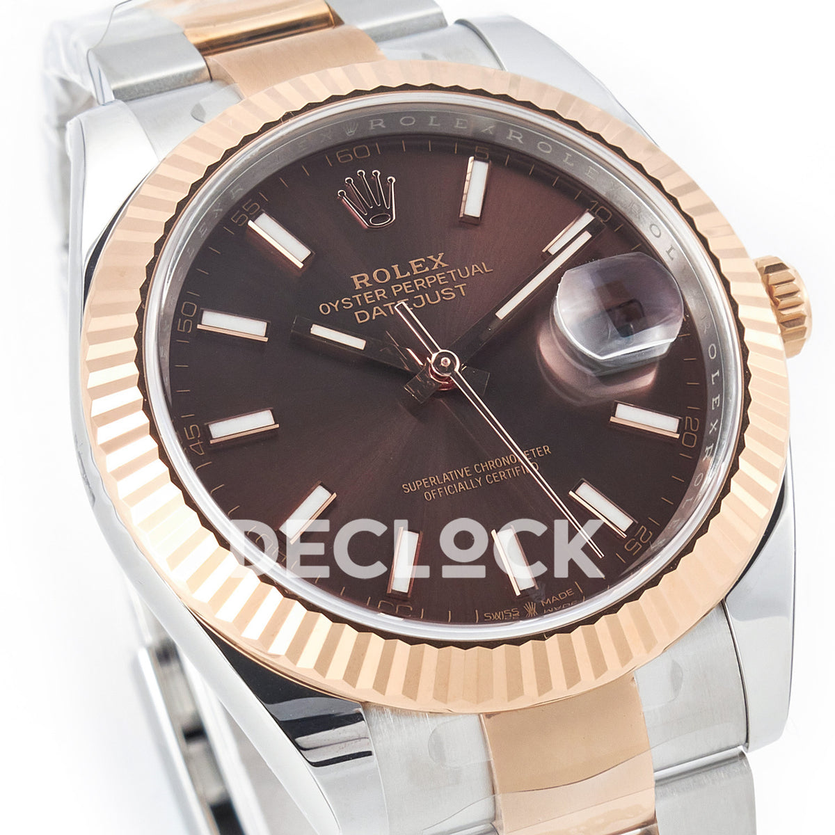 Rolex Datejust 41 126331 Brown Rose Gold Clean Oyster — Λοξή όψη καντράν