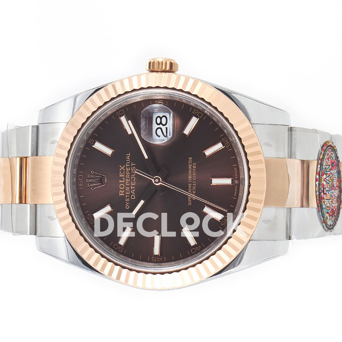 Rolex Datejust 41 126331 Brown Rose Gold Clean Oyster — Ολόκληρο ρολόι με μπρασελέ