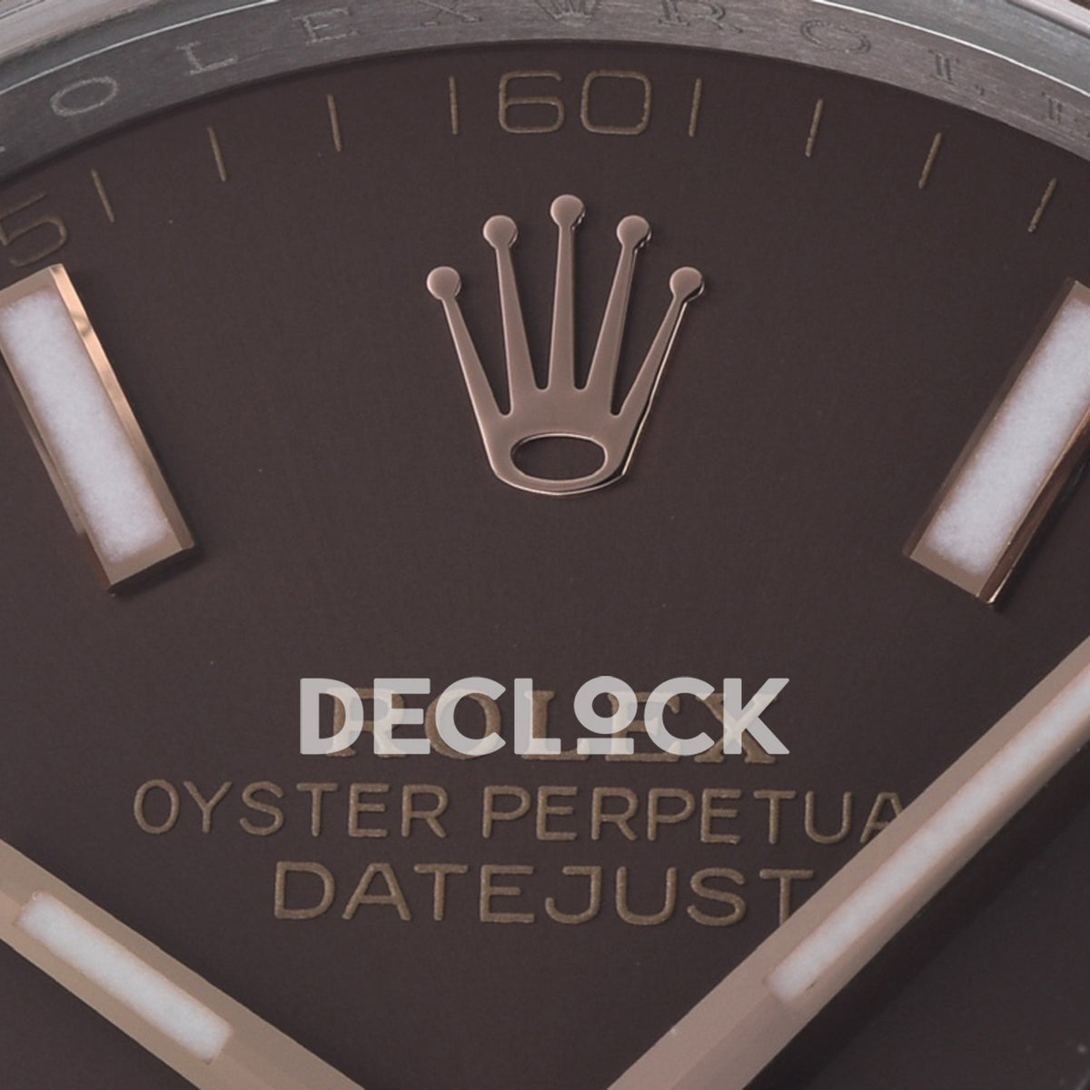 Rolex Datejust 41 126331 Chocolate Jubilee — Λεπτομέρεια λογοτύπου καντράν