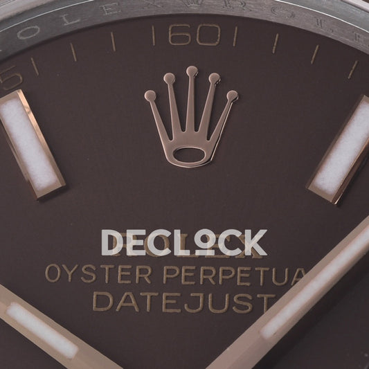 Rolex Datejust 41 126331 Chocolate Jubilee — Λεπτομέρεια λογοτύπου καντράν