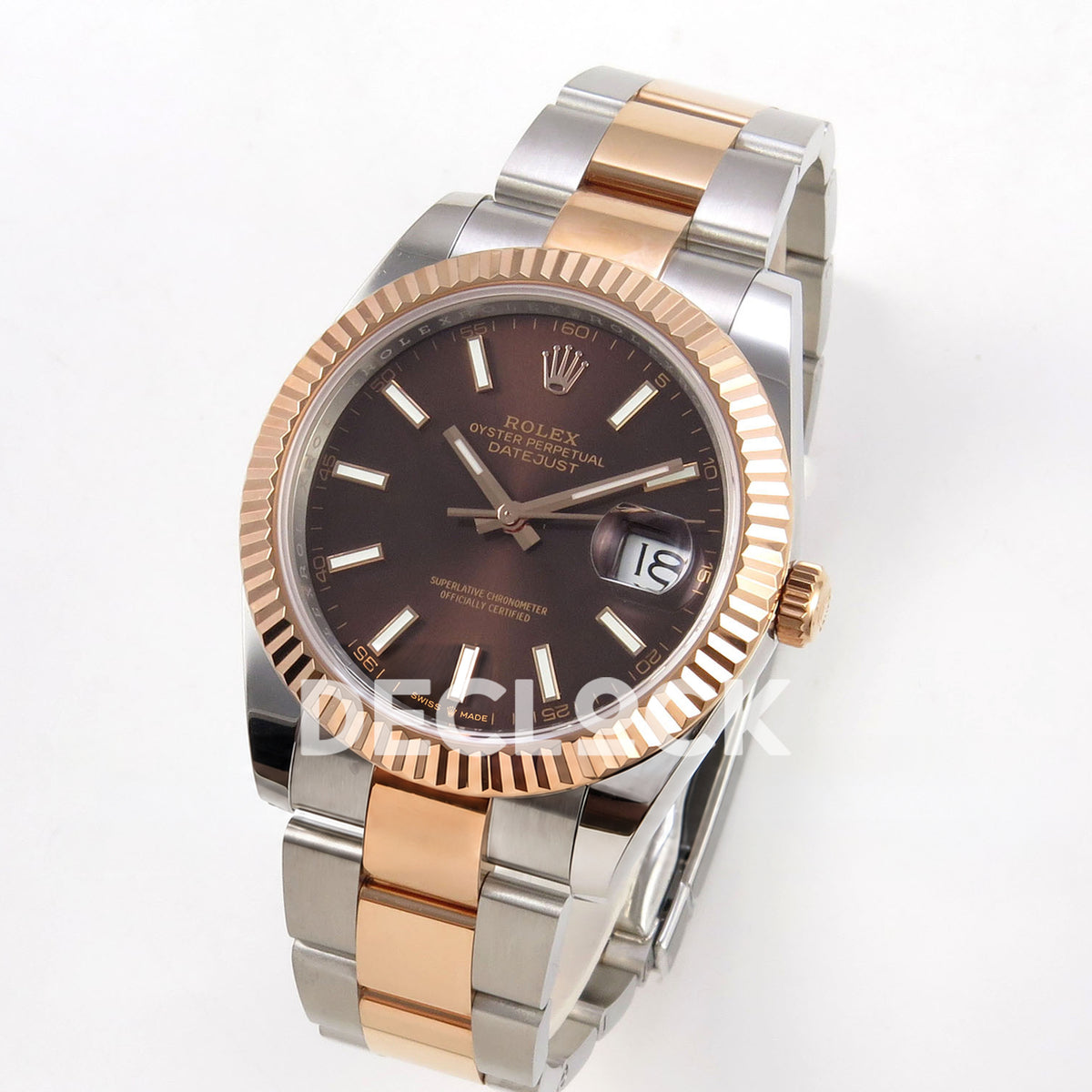 Rolex Datejust 41 126331 Chocolate Stick Oyster QF JH3235 Free Sprung replica - three quarter