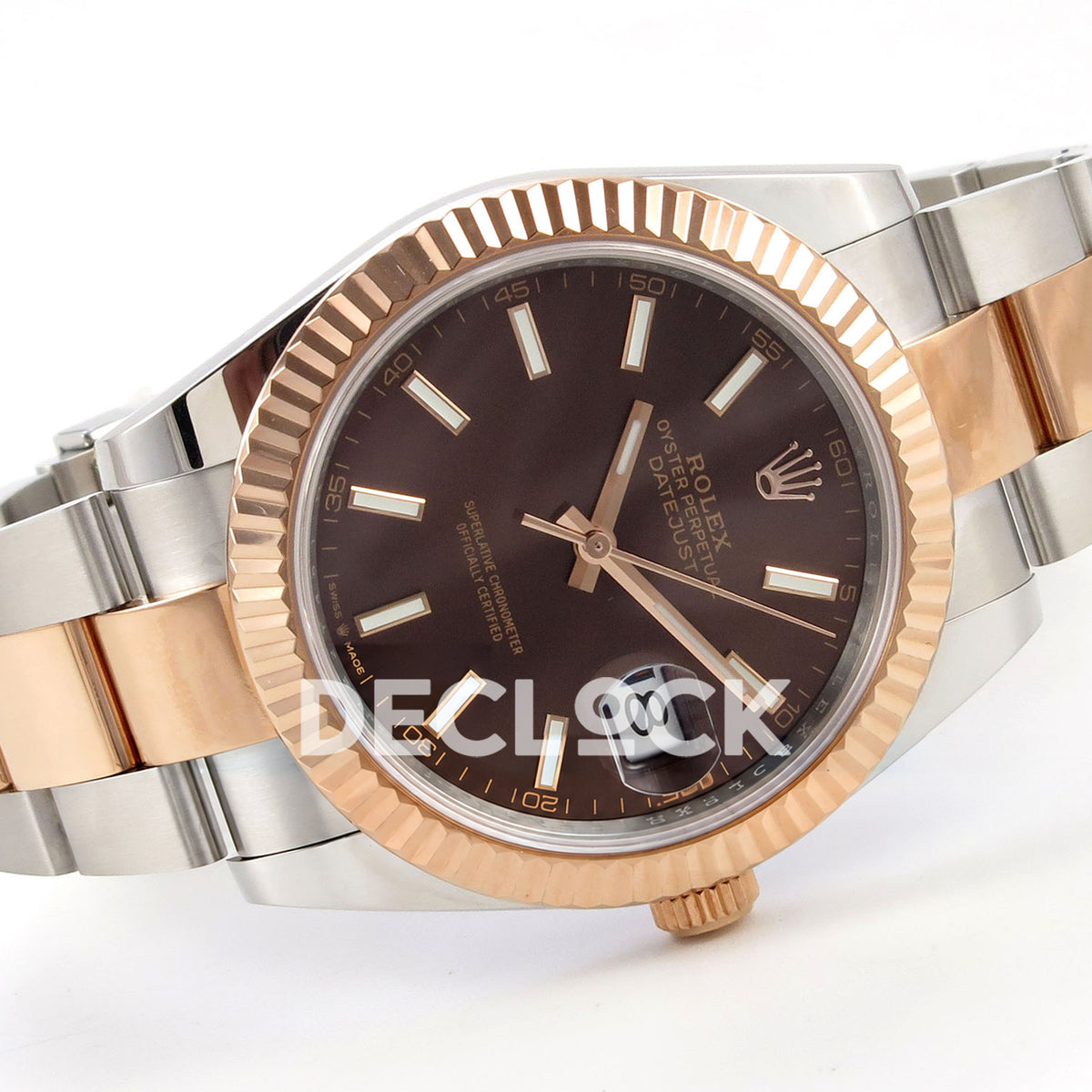 Rolex Datejust 41 126331 Chocolate Stick Oyster QF JH3235 Free Sprung replica - full watch left
