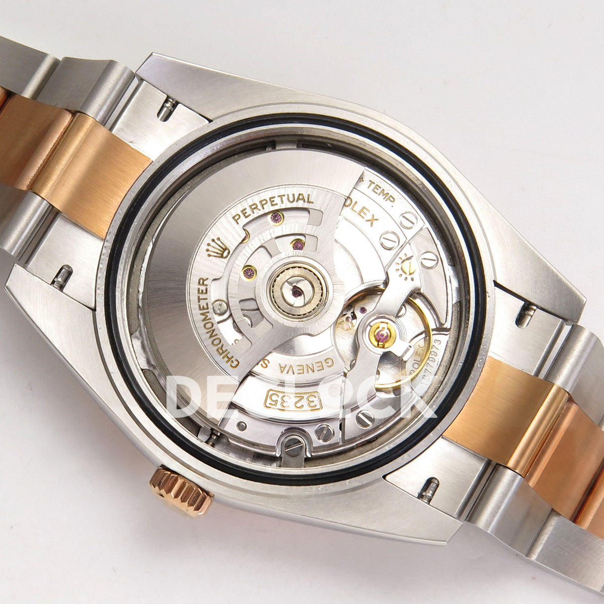 Rolex Datejust 41 126331 Chocolate Stick Oyster QF JH3235 Free Sprung replica - movement rear angle