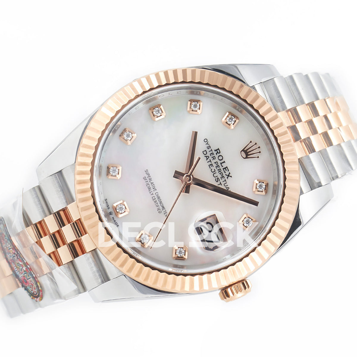 Rolex Datejust 41 126331 MOP Diamond Rose Gold Clean Jubilee — Οριζόντια όψη καντράν