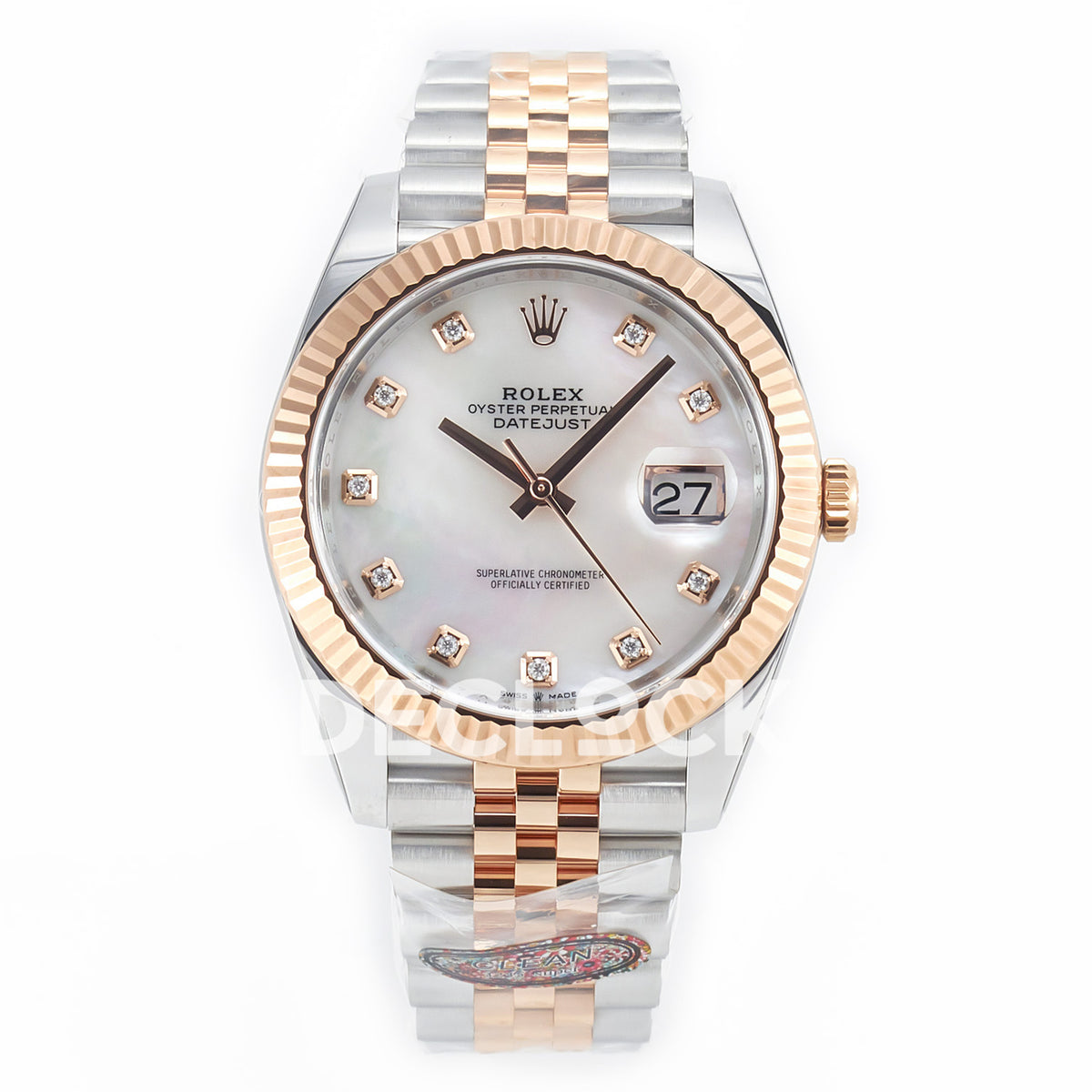 Rolex Datejust 41 126331 MOP Diamond Rose Gold Clean Jubilee — Μπροστινή όψη