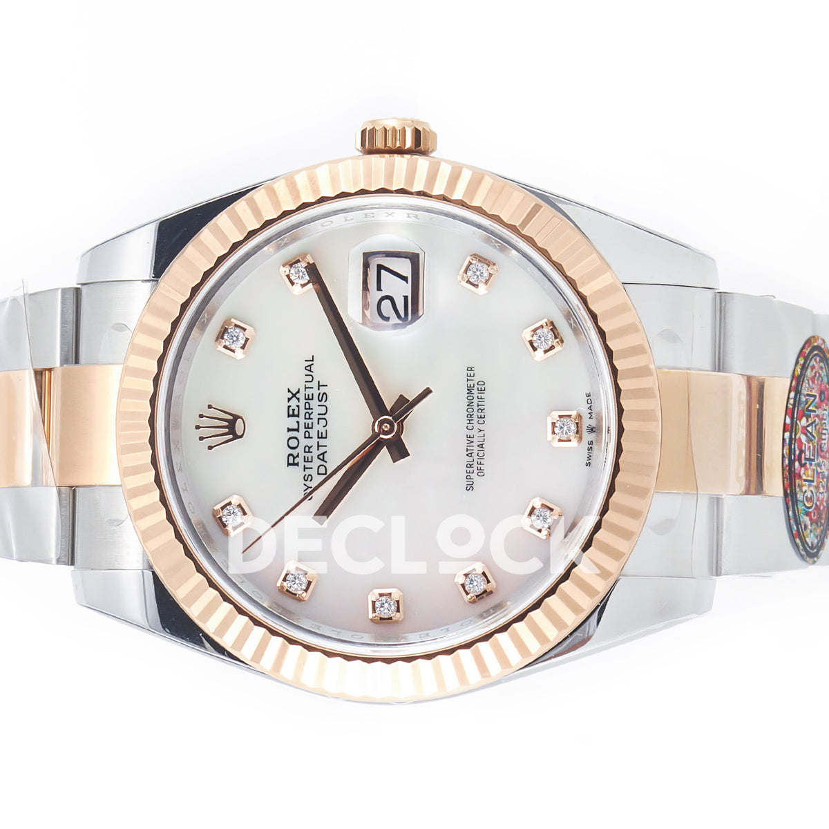 Rolex Datejust 41 126331 MOP Diamond Rose Gold Clean Oyster — Ολόκληρο ρολόι με μπρασελέ