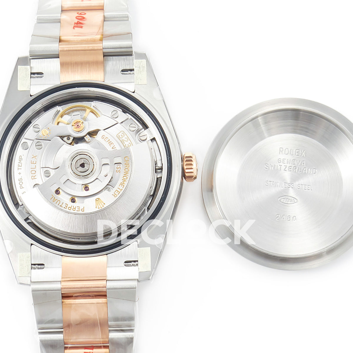 Rolex Datejust 41 126331 MOP Diamond Rose Gold Clean Oyster — Ανοιχτή κάσα και μηχανισμός