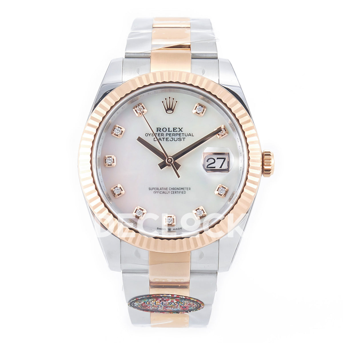 Rolex Datejust 41 126331 MOP Diamond Rose Gold Clean Oyster — Μπροστινή όψη