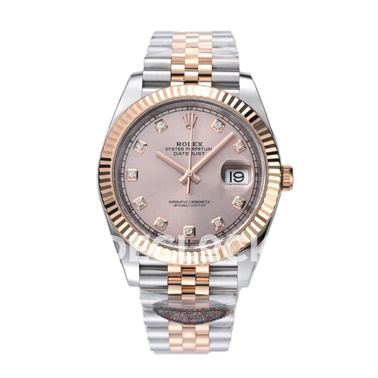 Rolex Datejust 41 126331 Pink Sundust Diamond Jubilee — Μπροστινή όψη