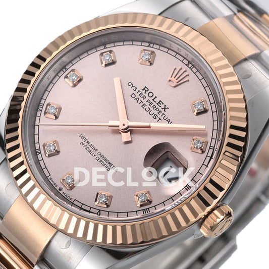 Rolex Datejust 41 126331 Pink Sundust Diamond Oyster — Λοξή όψη καντράν