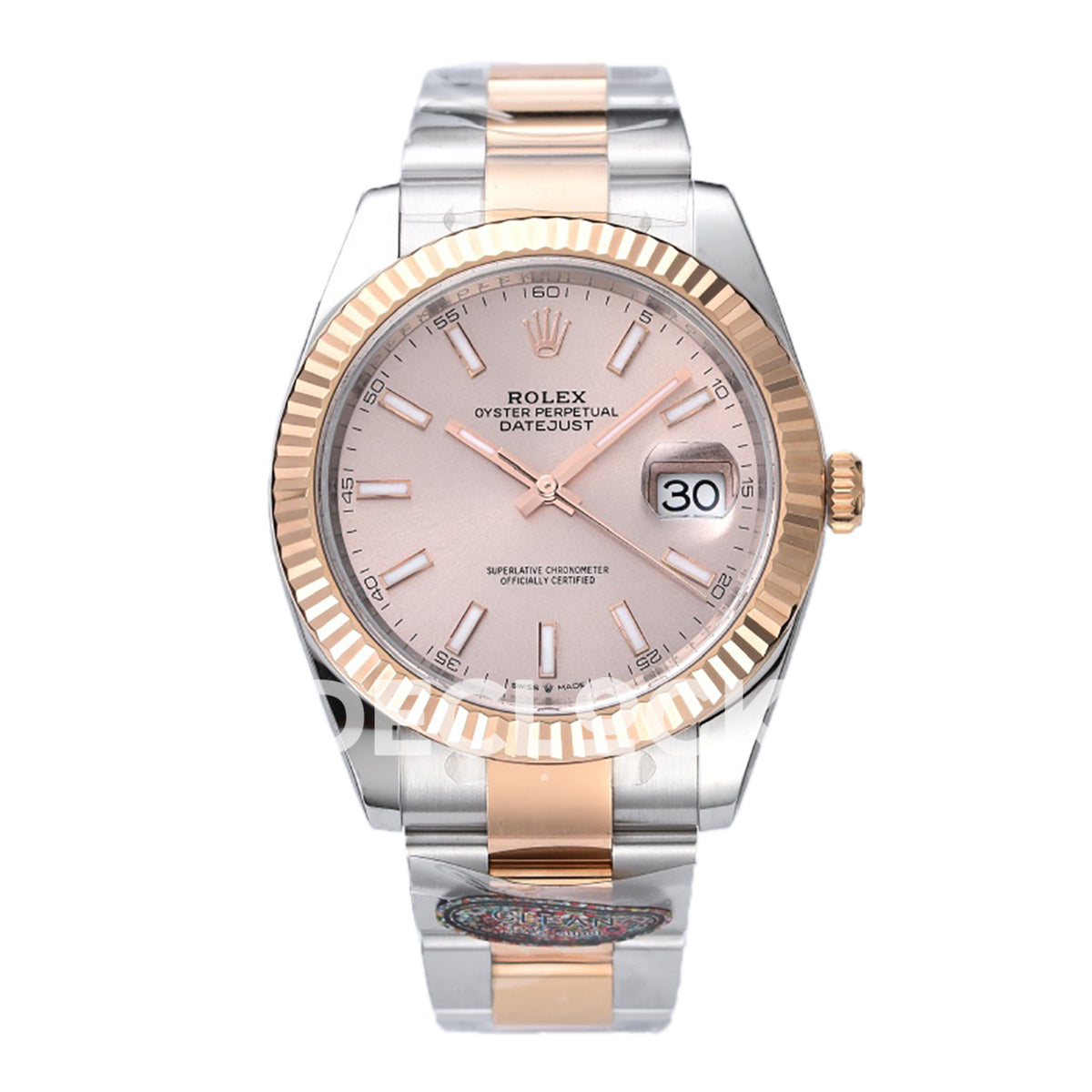 Rolex Datejust 41 126331 Pink Sundust Stick Oyster — Μπροστινή όψη