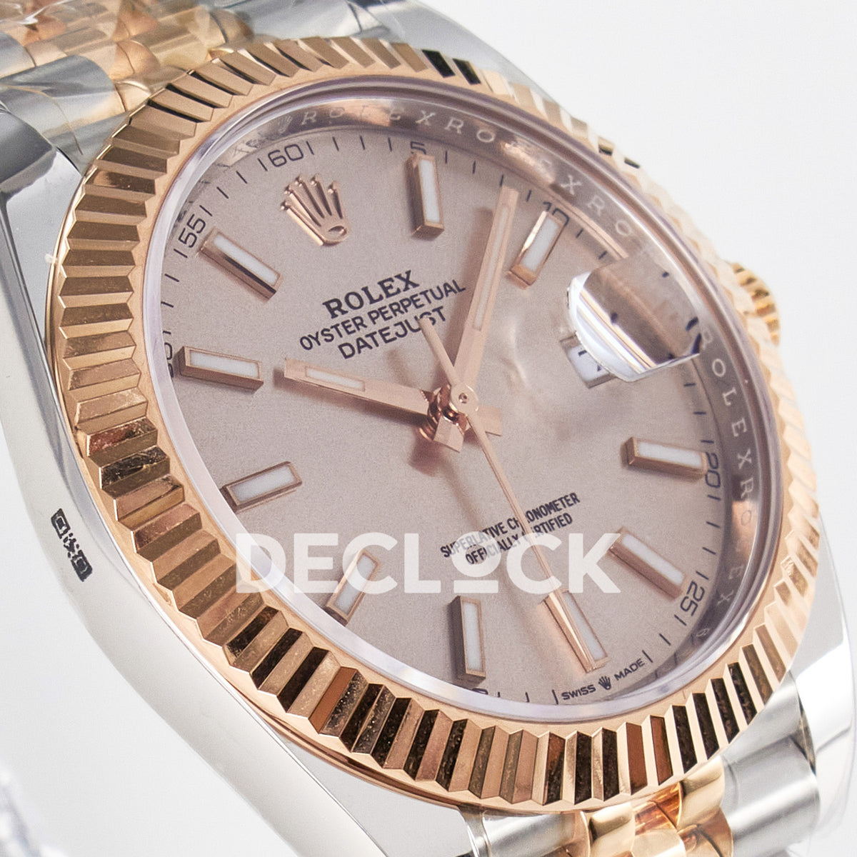 Rolex Datejust 41 126331 Rose Gold ARF Jubilee Gain Weight — Λοξή όψη καντράν