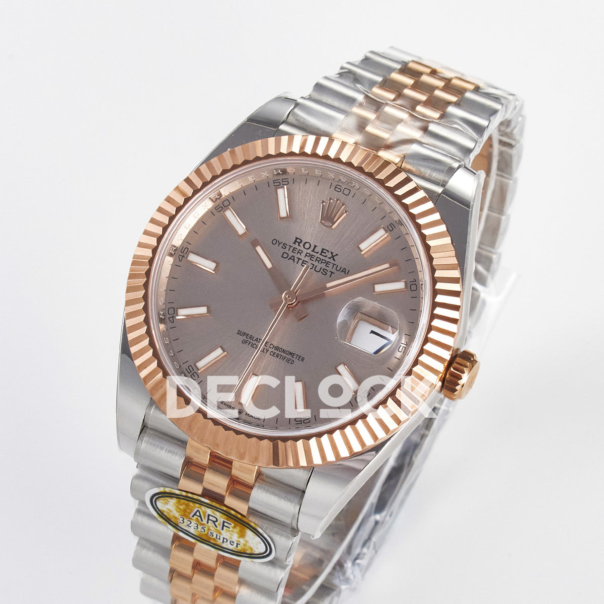 Rolex Datejust 41 126331 Rose Gold ARF Jubilee Gain Weight — Ολόκληρο ρολόι σε γωνία