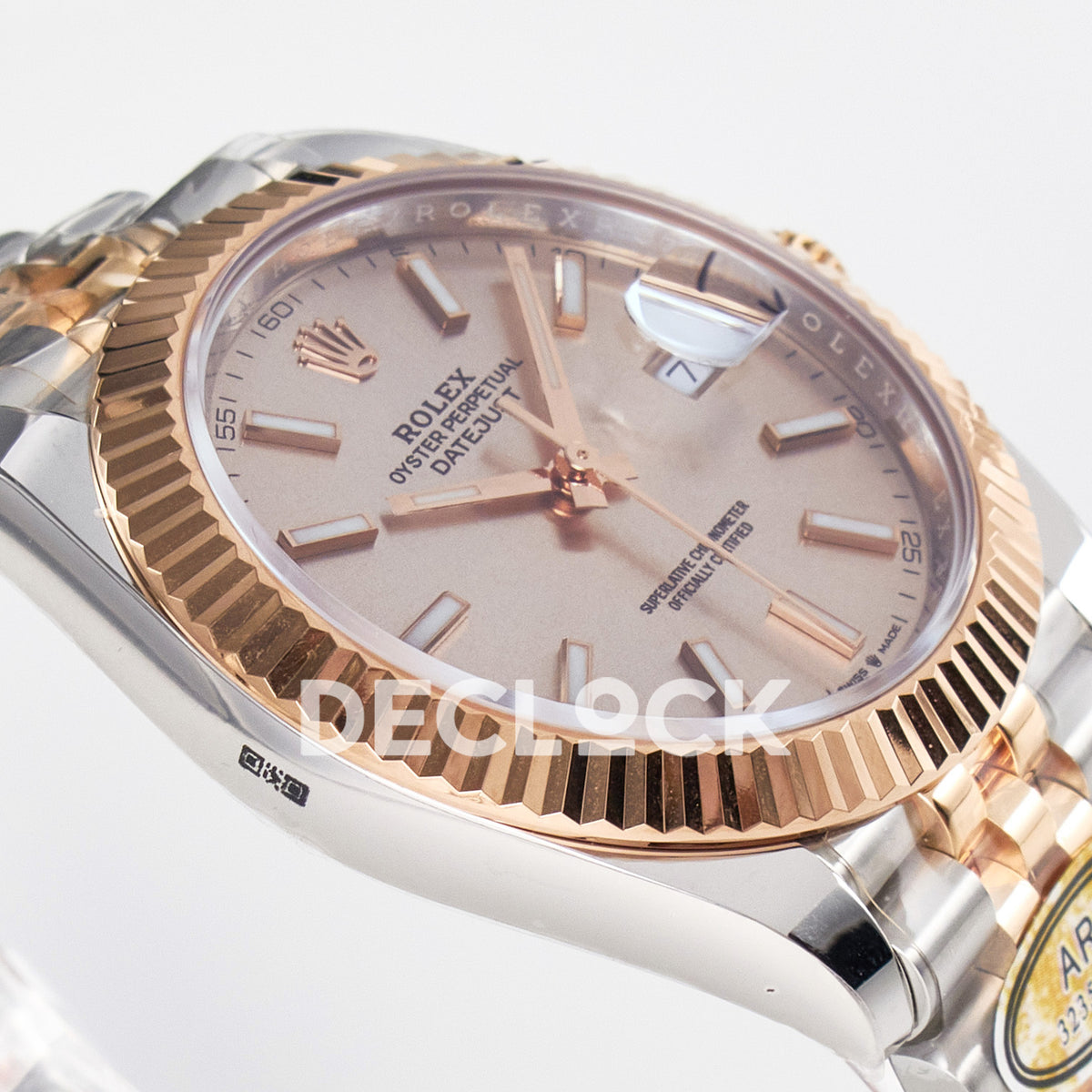 Rolex Datejust 41 126331 Rose Gold ARF Jubilee Gain Weight — Λοξή όψη στεφάνης