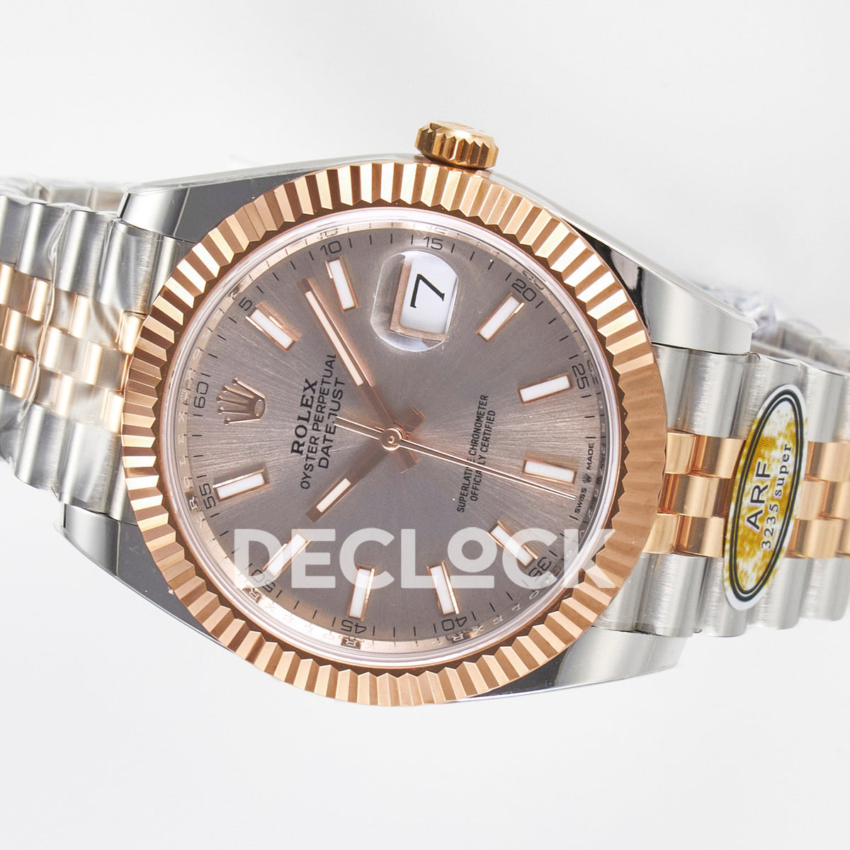 Rolex Datejust 41 126331 Rose Gold ARF Jubilee Gain Weight — Οριζόντια όψη καντράν