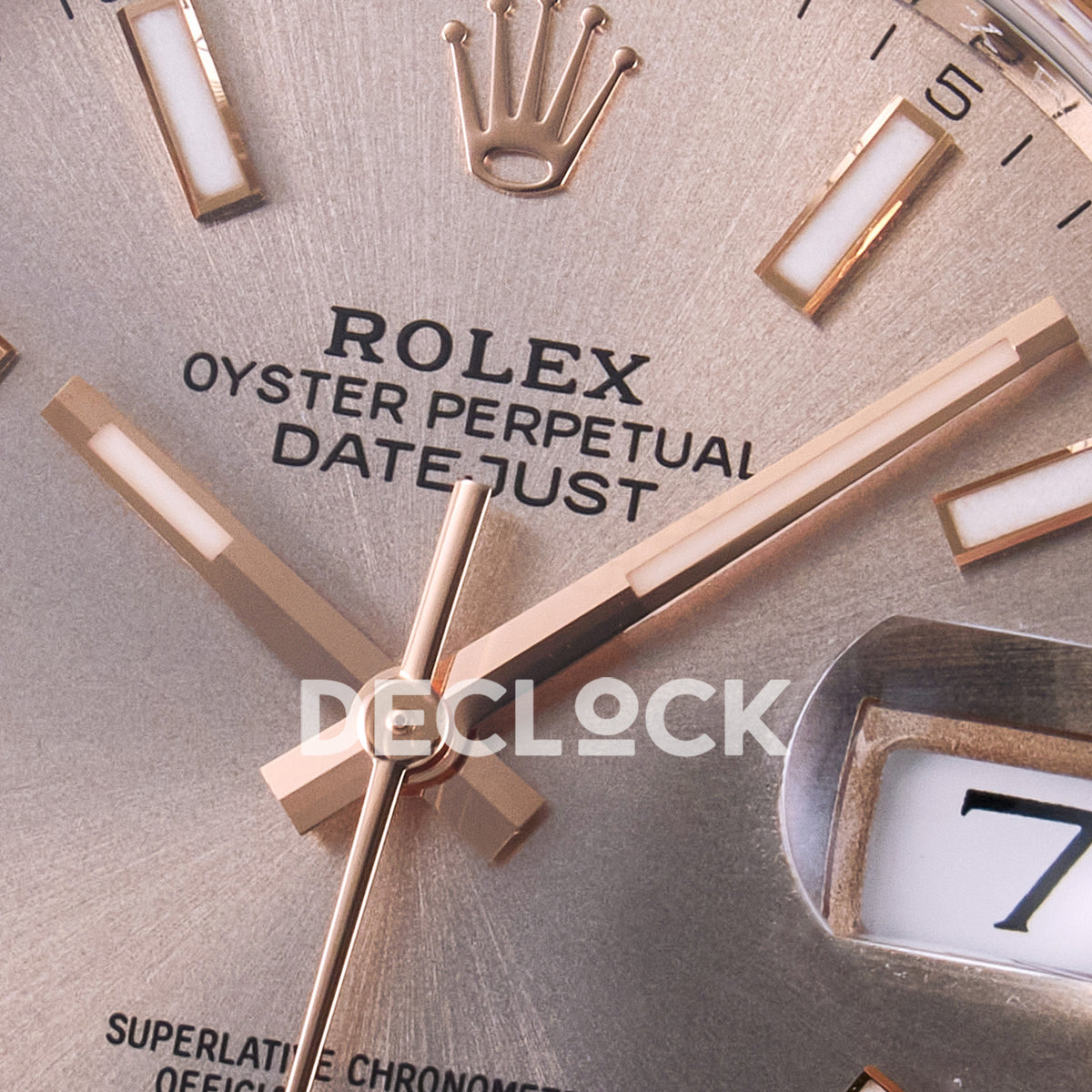Rolex Datejust 41 126331 Rose Gold ARF Jubilee Gain Weight — Κέντρο καντράν και δείκτες