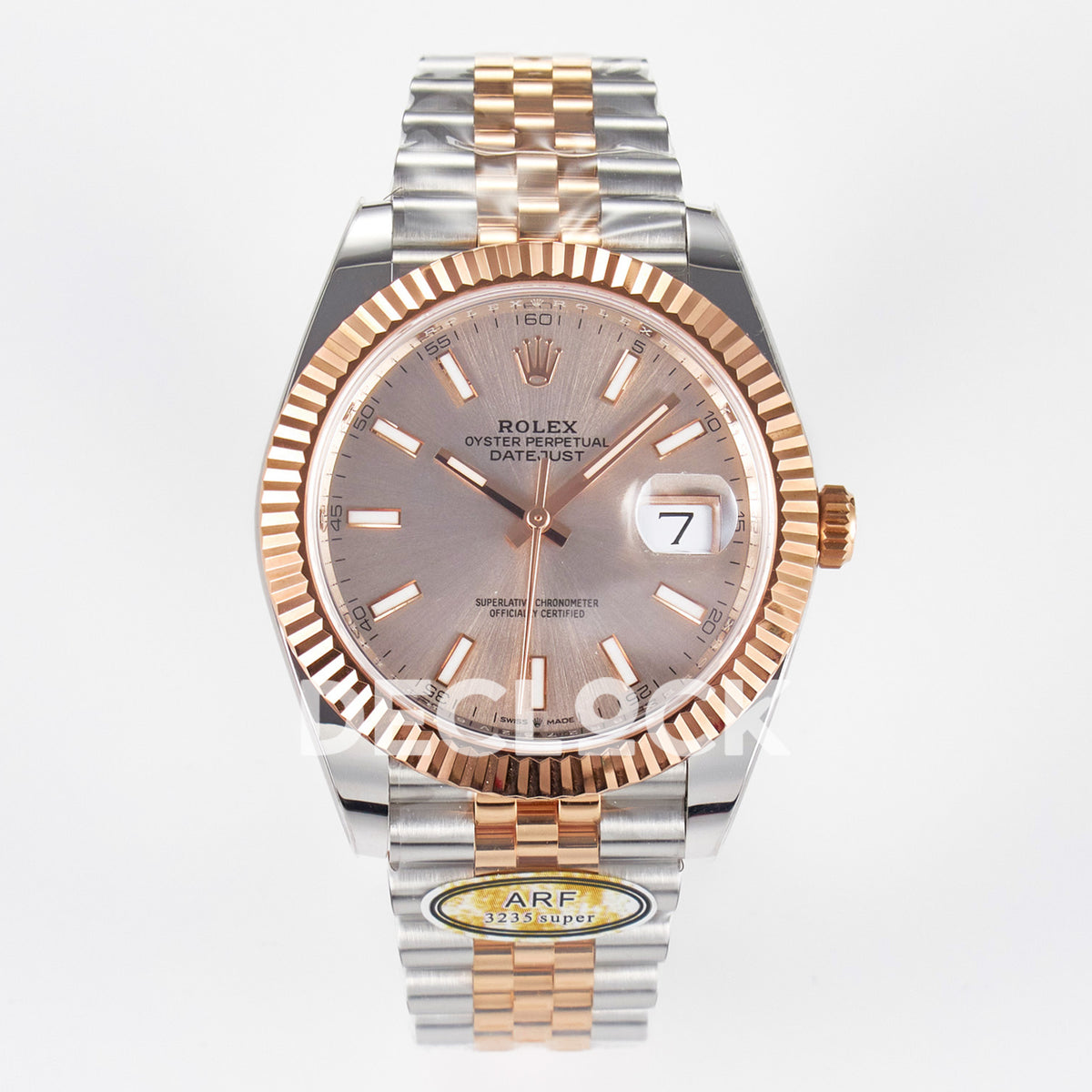 Rolex Datejust 41 126331 Rose Gold ARF Jubilee Gain Weight — Μπροστινή όψη