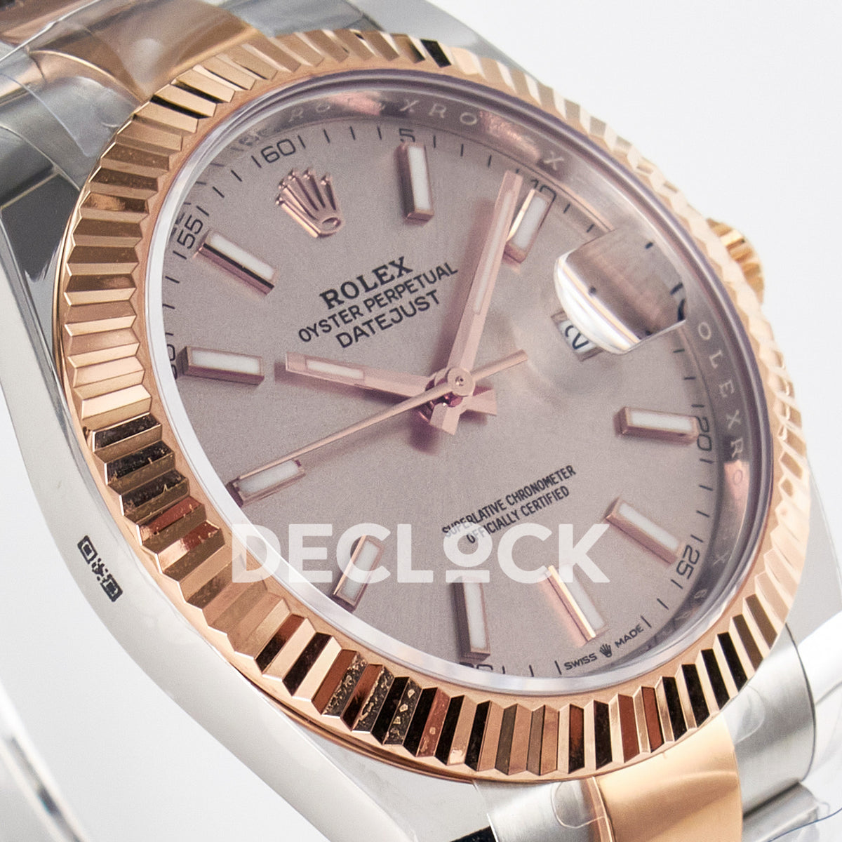 Rolex Datejust 41 126331 Rose Gold ARF Oyster Gain Weight — Λοξή όψη καντράν
