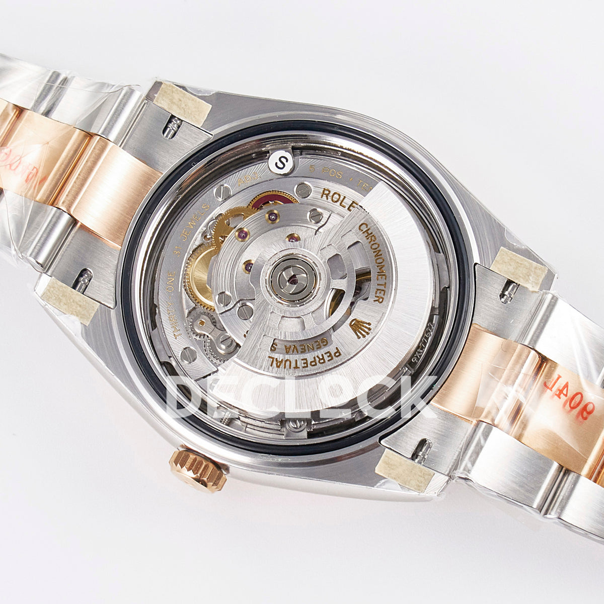 Rolex Datejust 41 126331 Rose Gold ARF Oyster Gain Weight — Πίσω όψη μηχανισμού
