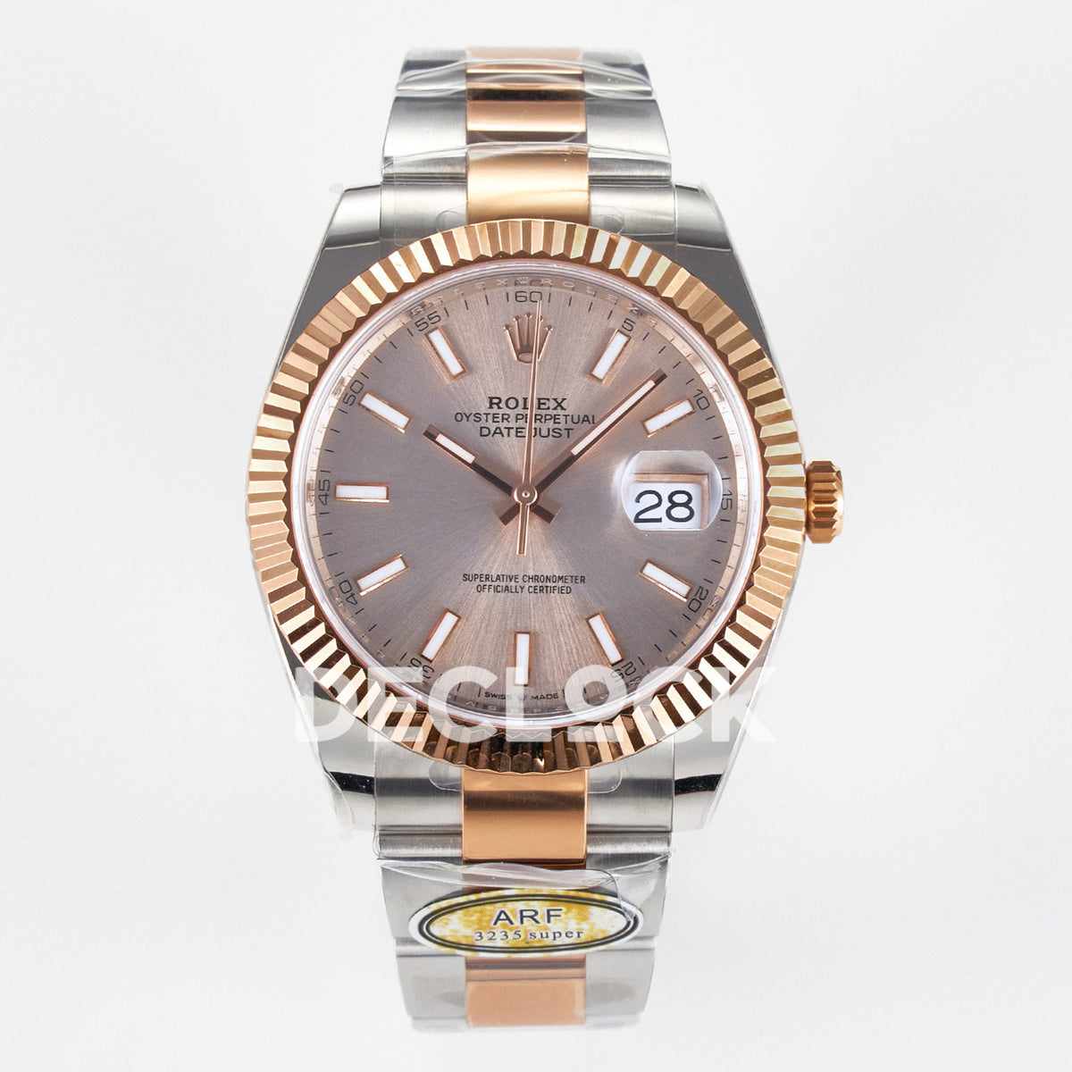 Rolex Datejust 41 126331 Rose Gold ARF Oyster Gain Weight — Μπροστινή όψη