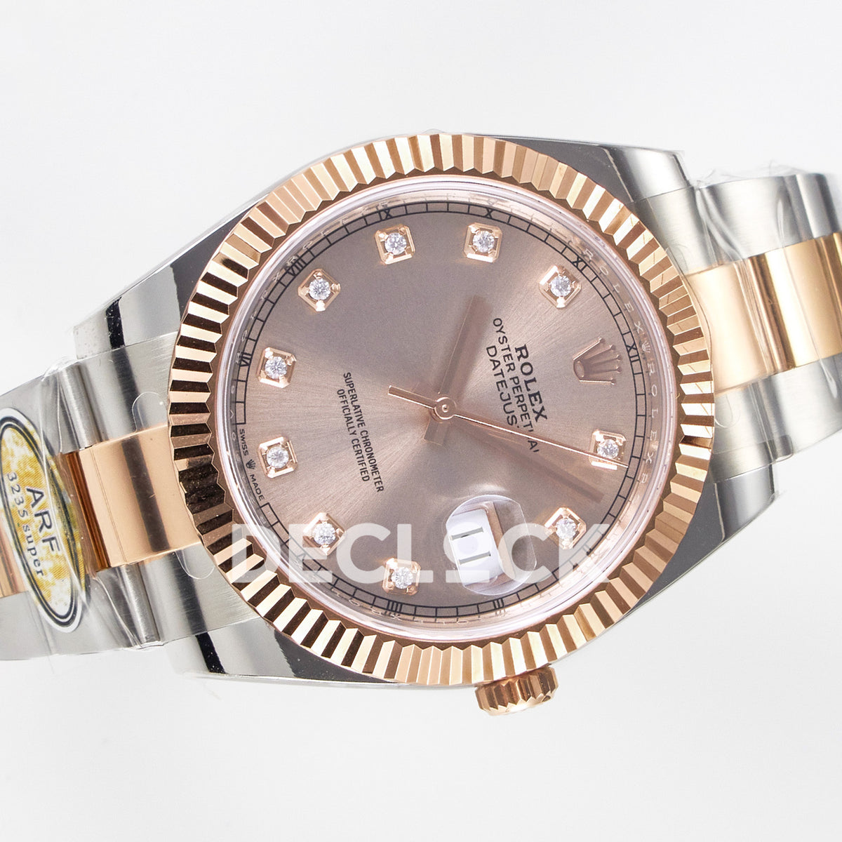 Rolex Datejust 41 126331 Rose Gold Diamond ARF Oyster Gain Weight — Ολόκληρο ρολόι με μπρασελέ