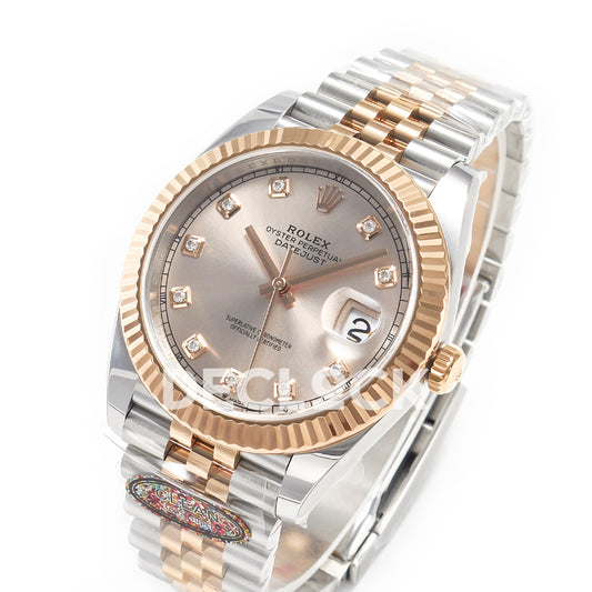 Rolex Datejust 41 126331 Silver Diamond Clean Jubilee — Λοξή όψη με μπρασελέ
