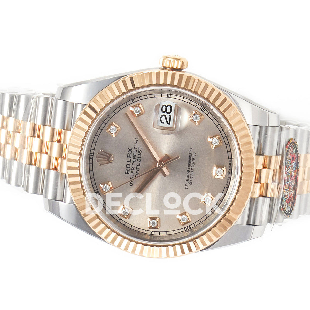 Rolex Datejust 41 126331 Silver Diamond Clean Jubilee — Οριζόντια όψη ρολογιού