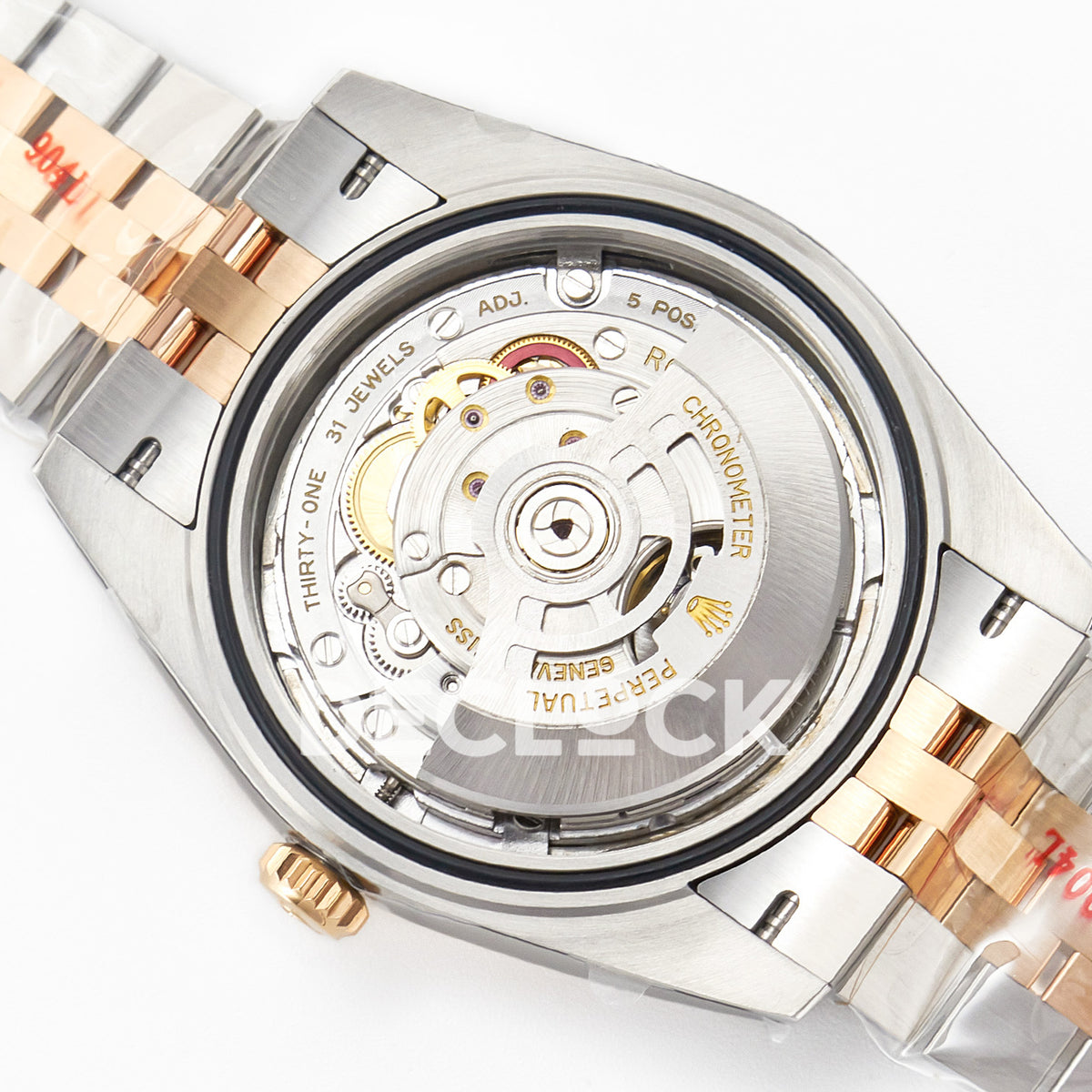 Rolex Datejust 41 126331 Silver Diamond Clean Jubilee — Μηχανισμός με ανοιχτό καπάκι