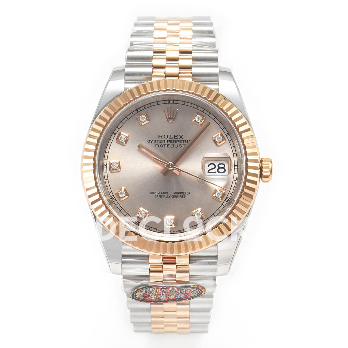 Rolex Datejust 41 126331 Silver Diamond Clean Jubilee — Μπροστινή όψη
