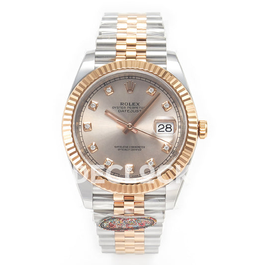 Rolex Datejust 41 126331 Silver Diamond Clean Jubilee — Μπροστινή όψη