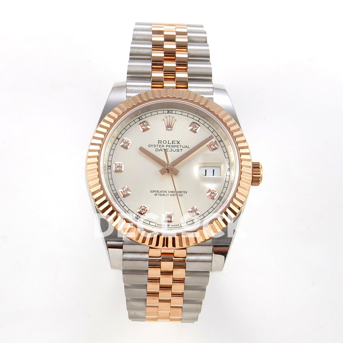 Rolex Datejust 41 126331 Silver Diamond Jubilee QF JH3235 Free Sprung replica - front