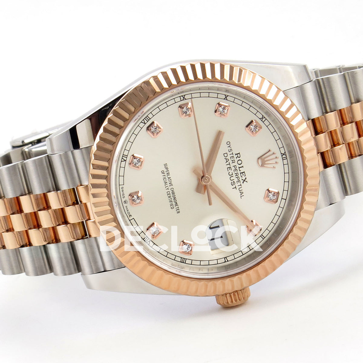 Rolex Datejust 41 126331 Silver Diamond Jubilee QF JH3235 Free Sprung replica - full watch left
