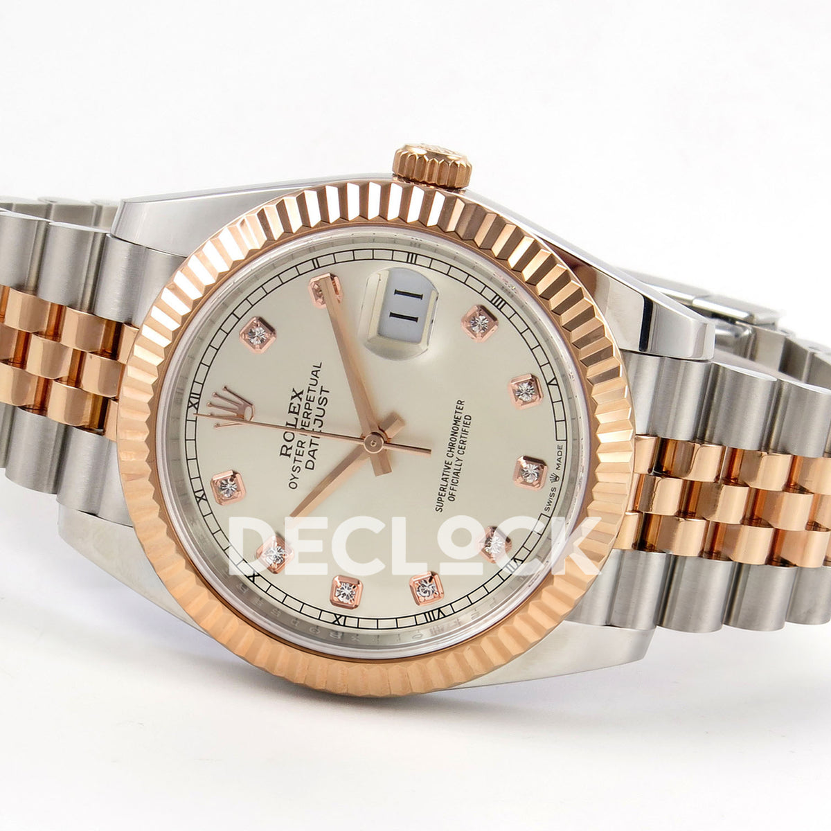 Rolex Datejust 41 126331 Silver Diamond Jubilee QF JH3235 Free Sprung replica - full watch right