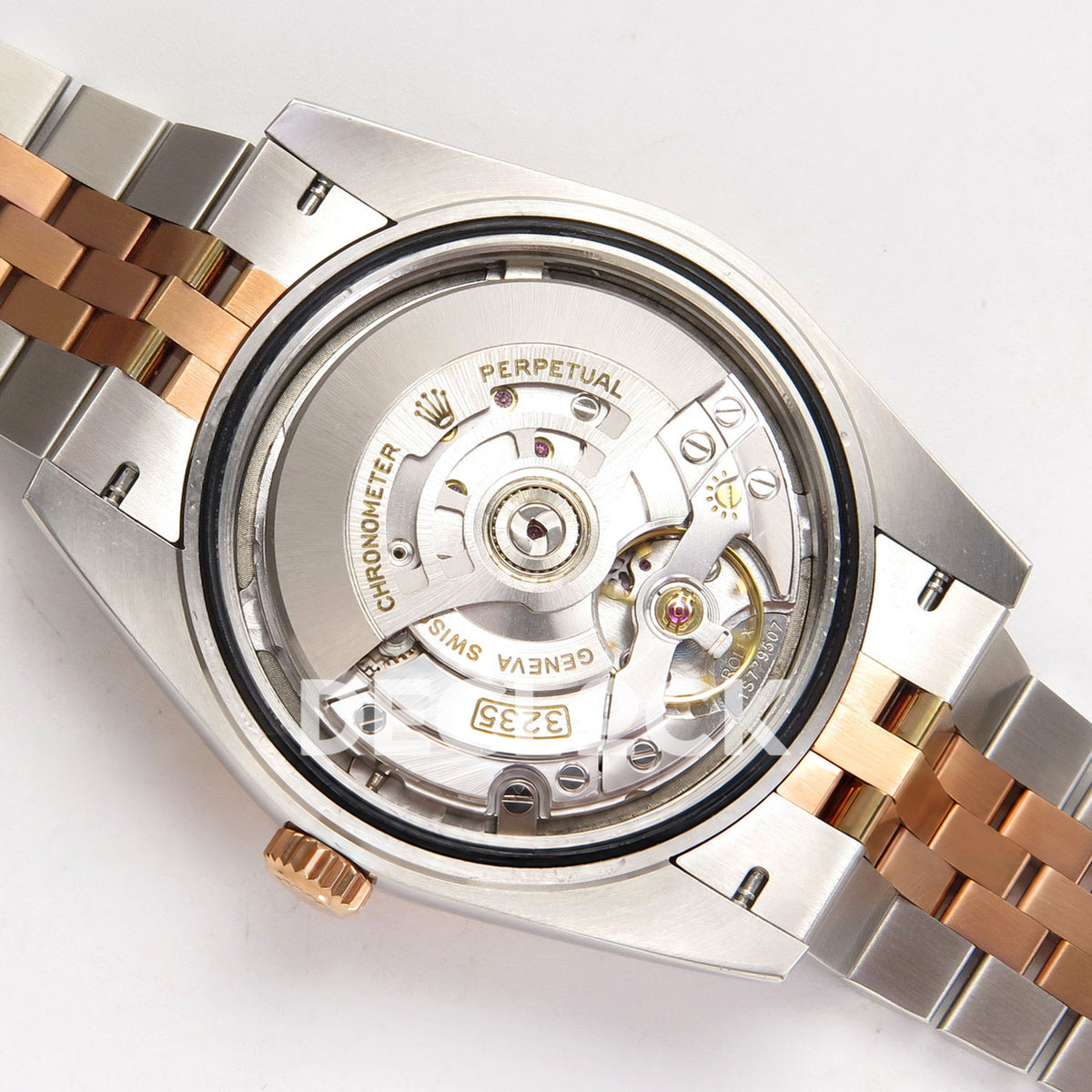 Rolex Datejust 41 126331 Silver Diamond Jubilee QF JH3235 Free Sprung replica - movement rear angle