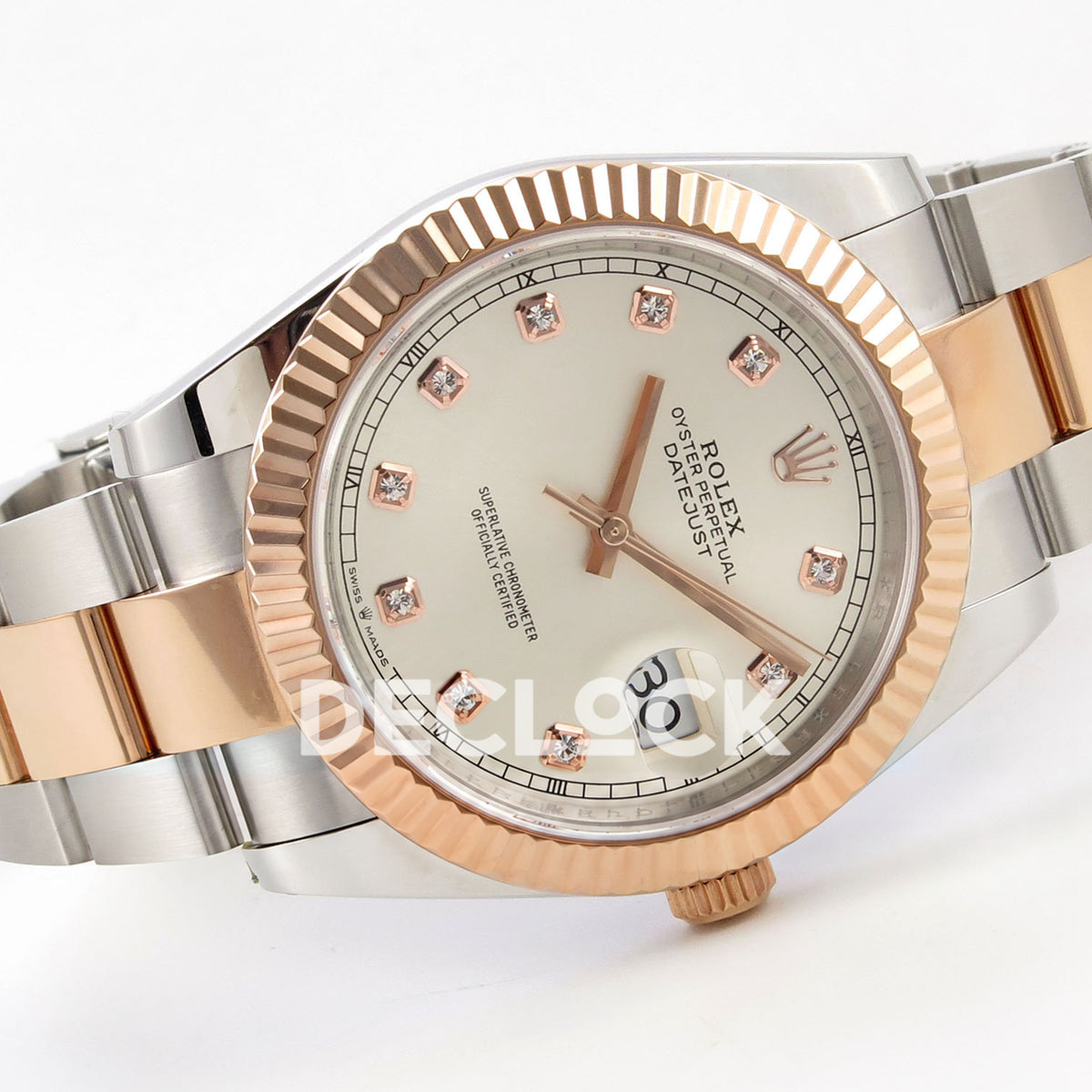Rolex Datejust 41 126331 Silver Diamond Oyster QF JH3235 Free Sprung replica - full watch left