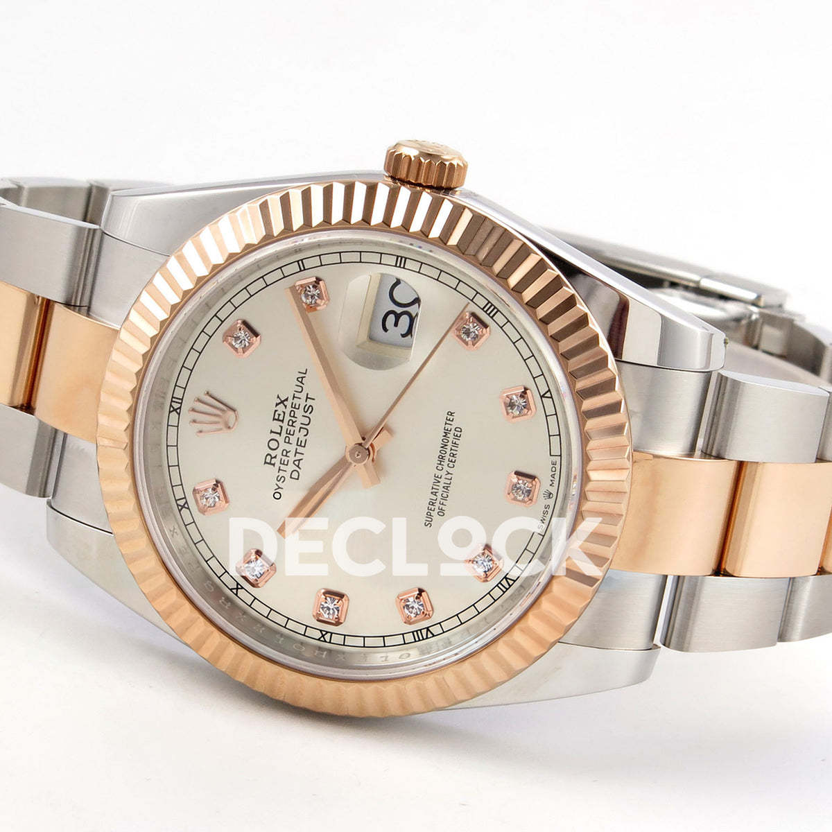 Rolex Datejust 41 126331 Silver Diamond Oyster QF JH3235 Free Sprung replica - full watch right