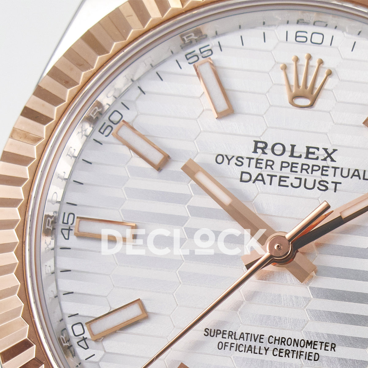 Rolex Datejust 41 126331 Silver Motif Rose Gold ARF Jubilee Gain Weight — Μεγεθυντικός φακός ημερομηνίας