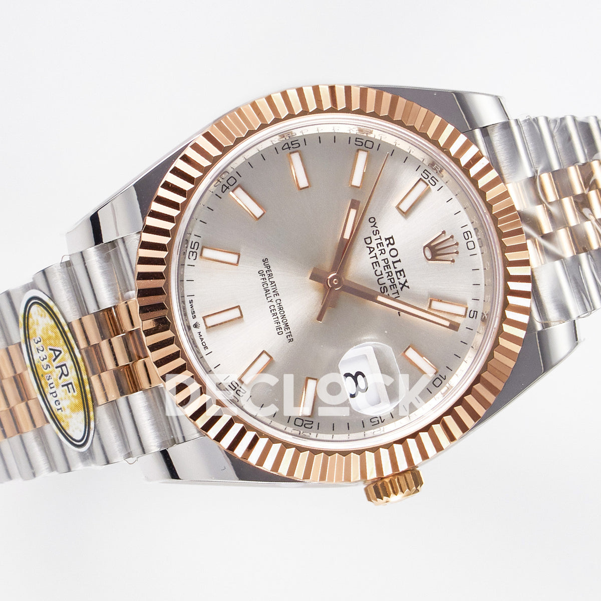 Rolex Datejust 41 126331 Silver Rose Gold ARF Jubilee Gain Weight — Ολόκληρο ρολόι με μπρασελέ